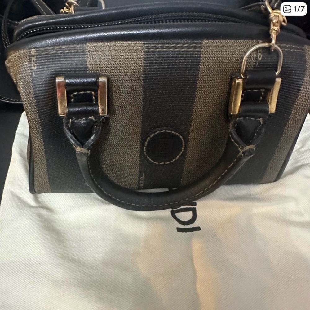 Fendi Penqin Nano Mini W/ Black Leather Trim